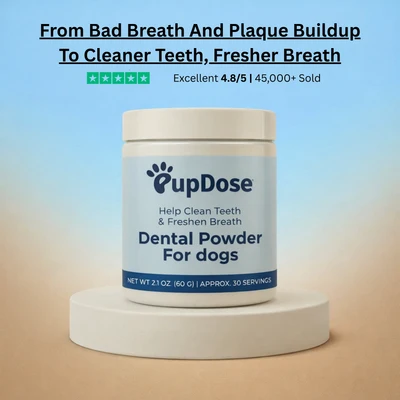 Dental Powder — Fresh Breath, Cleaner Teeth & Healthier Gums for Dogs