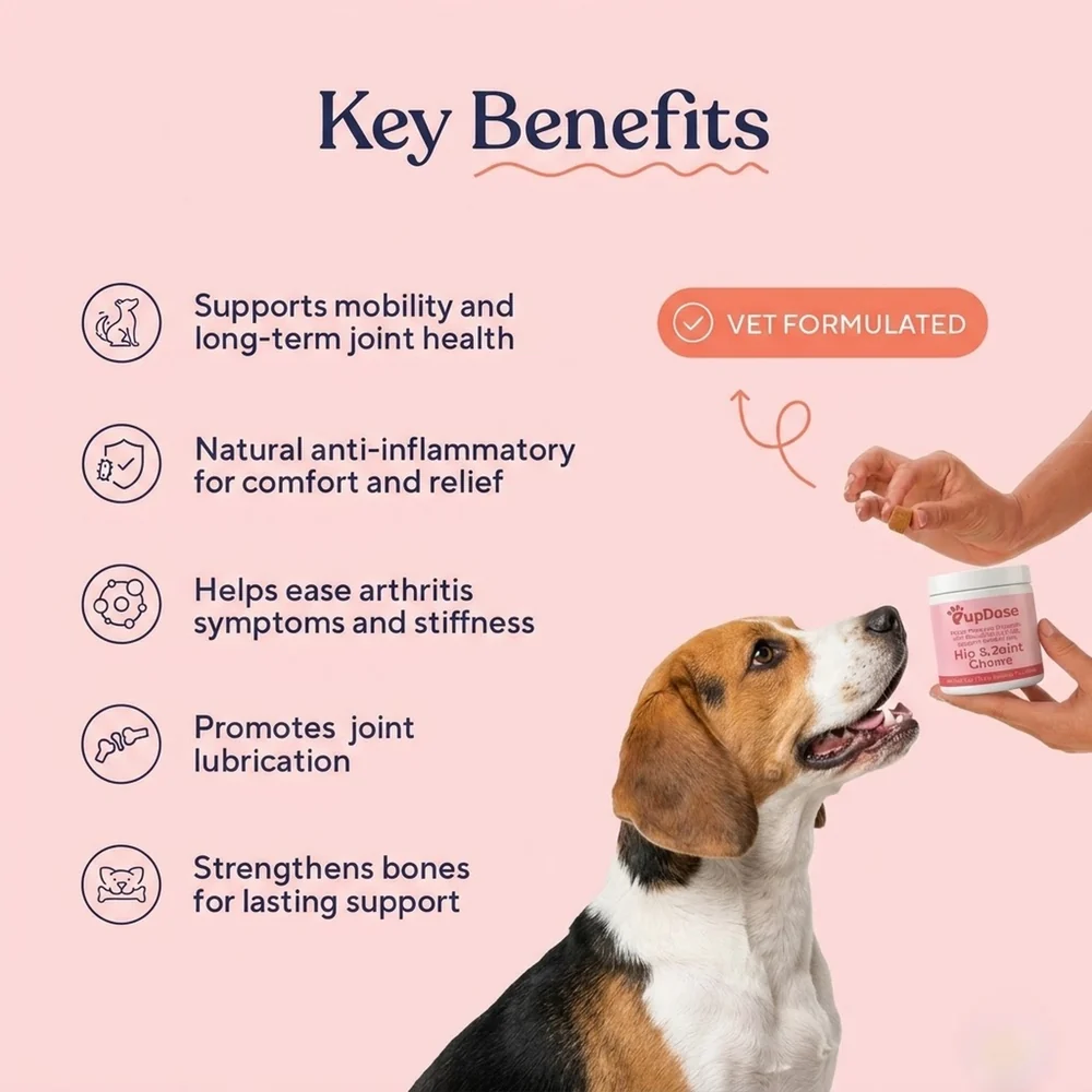Hip & Joint Chews — Cartilage Support, Inflammation Relief & Long Term Mobility for Dogs